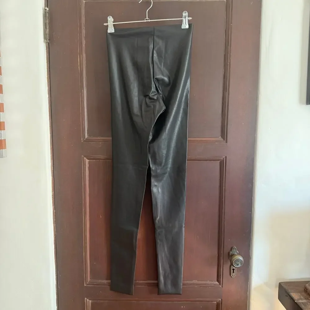 SKIMS | Faux Leather Leggings in Onyx Black | Size Extra Small - Picture 3 of 5
